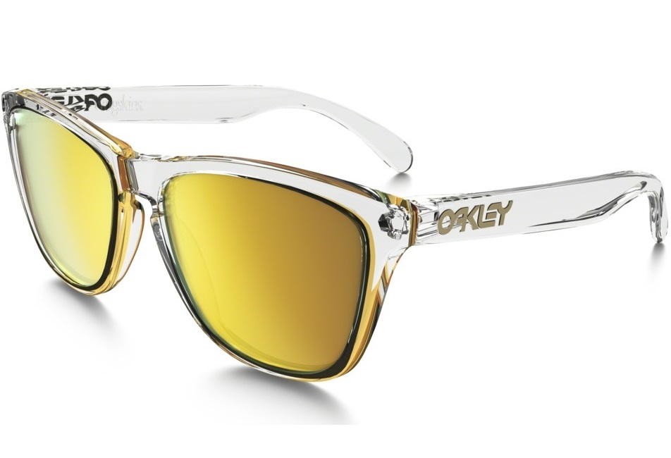 Oakley Frogskin Crystal Clear24k Iridium Suncycle 